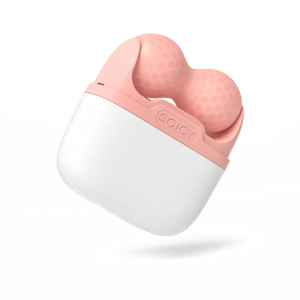 Rosa Ice Roller Soicy S30 för massage och lymfdränage, designad för att minska svullnad och förbättra hudens elasticitet.
